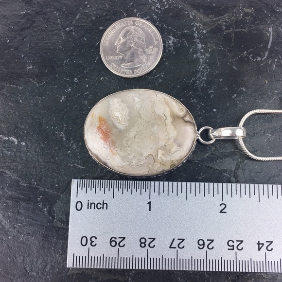 Crazy Lace Agate Stone Pendant Necklace - Picture 10 of 10